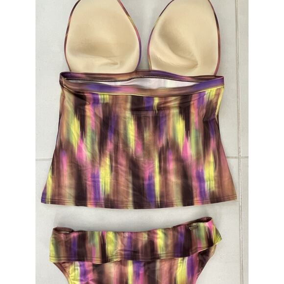 Victoria's Secret Swim 36D/M Tankini Bikini Swimwear Print Swimsuit - Picture 10 of 14